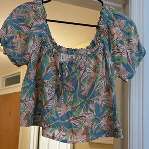 Floral Puff Sleeve Roxy Top